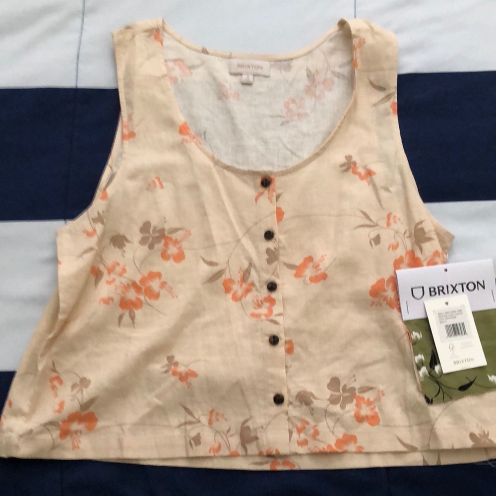 Brixton lanai linen tank